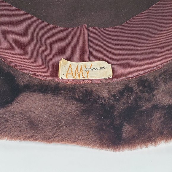 Amy New York Faux Fur & Wool Cloche main image 6